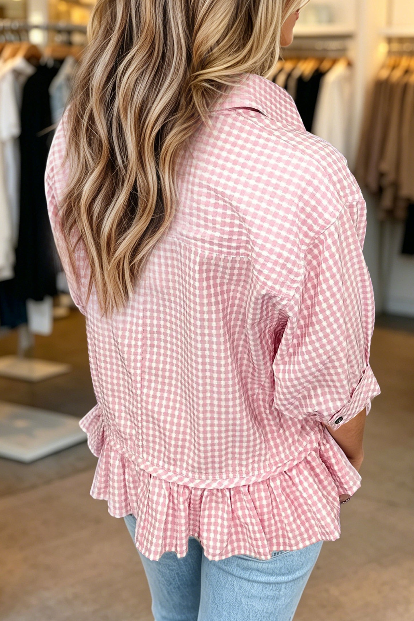 Dolly Ruffle Hem Blouse