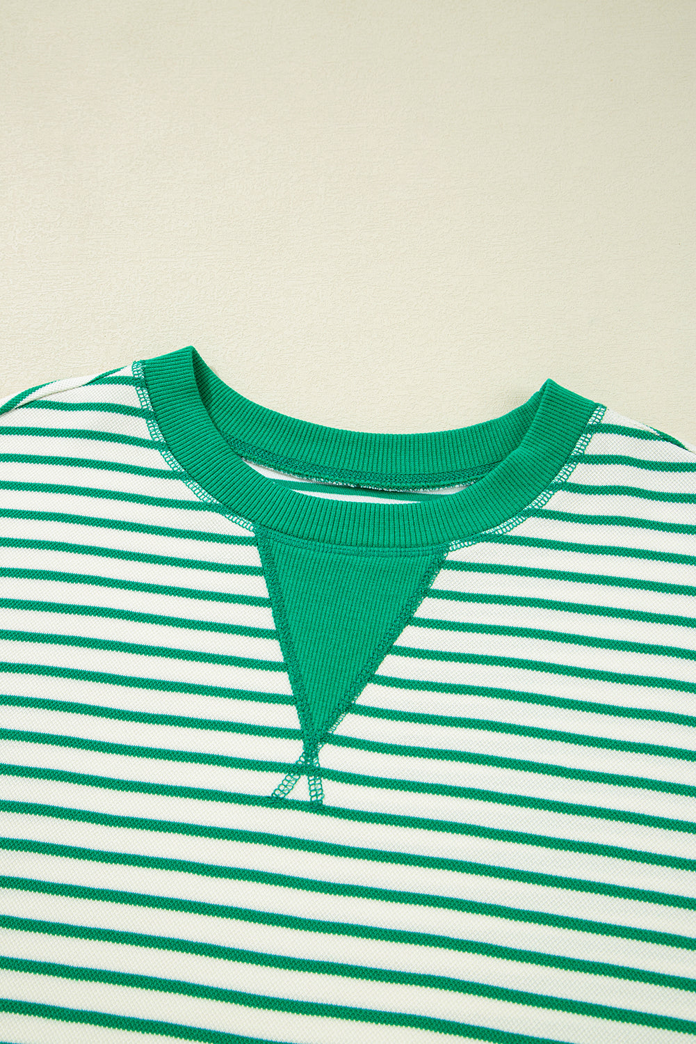 Striped Exposed Seam Pullover Top