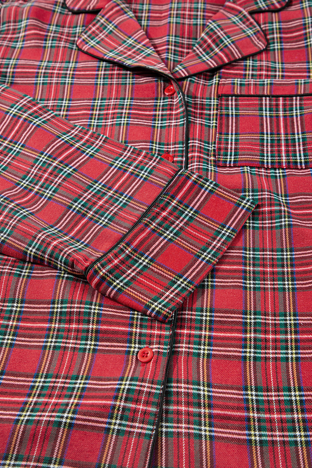 Red Plaid Plus Size Lounge Set