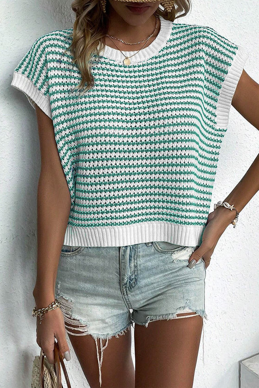 Ribbed Knitted Sweater Vest
