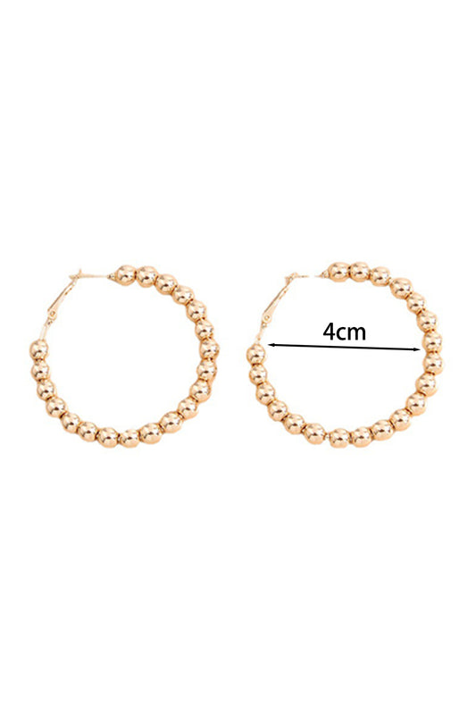 Gold Plated Bead Earrings