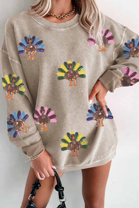 Turkeys on Corduroy Tunic