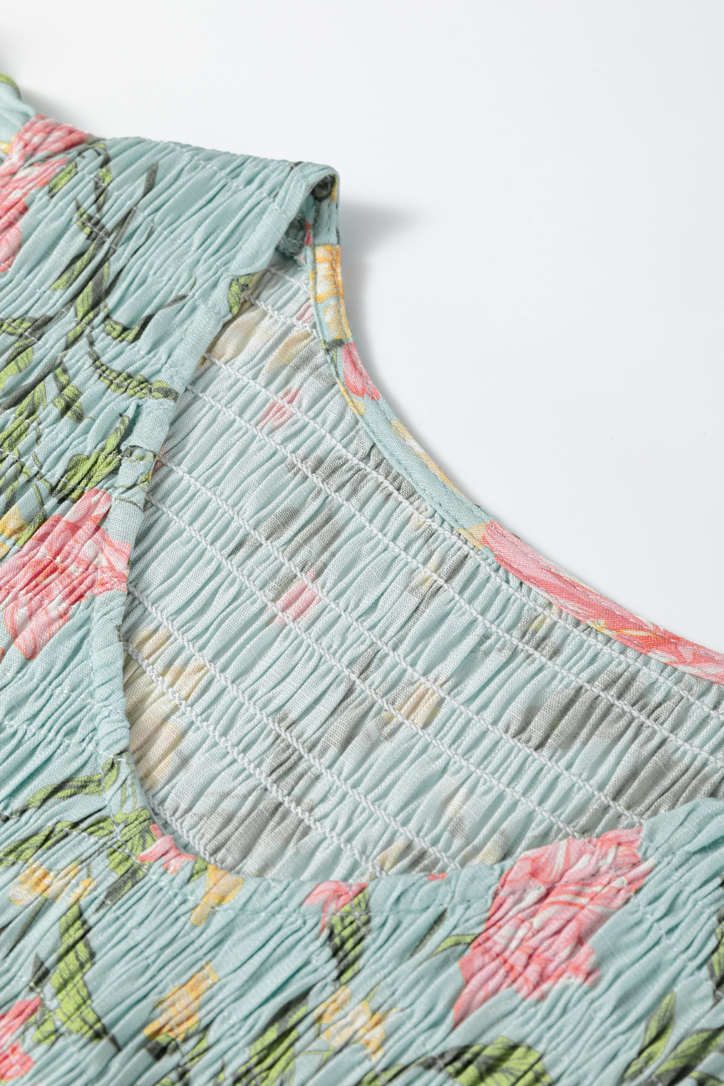 Smocked Floral Maxi Dress