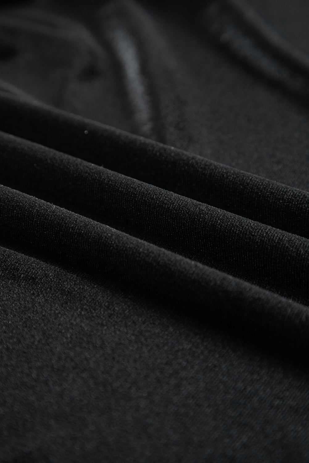 Black Velvet Bubble Sleeve Mini Dress