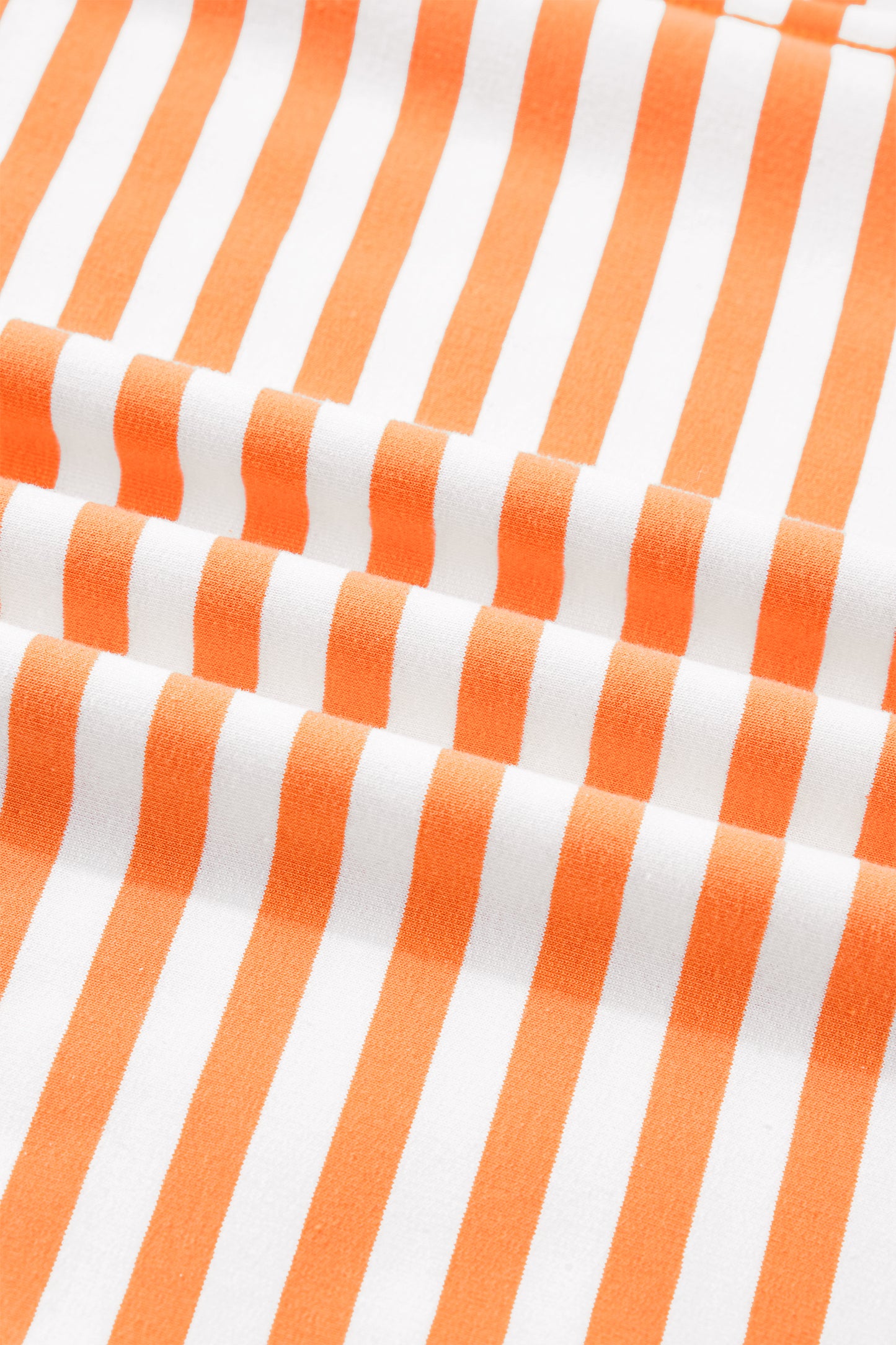 Orange Striped Pullover Top