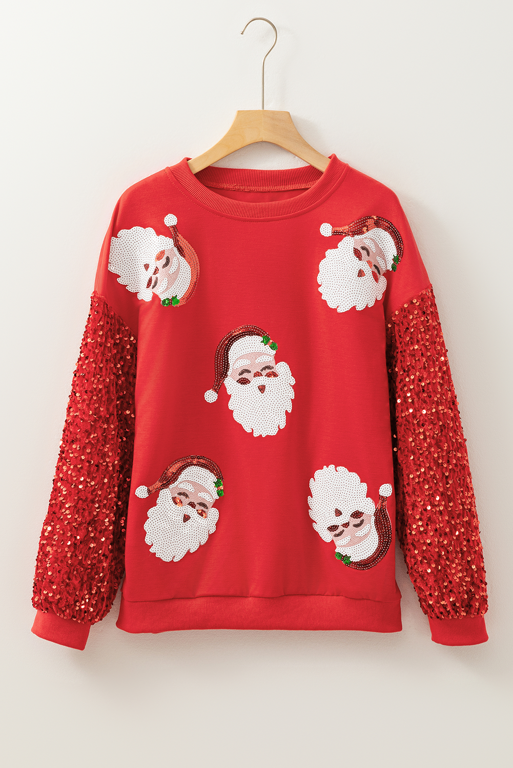 Red Sequined Santa Sweatshirt