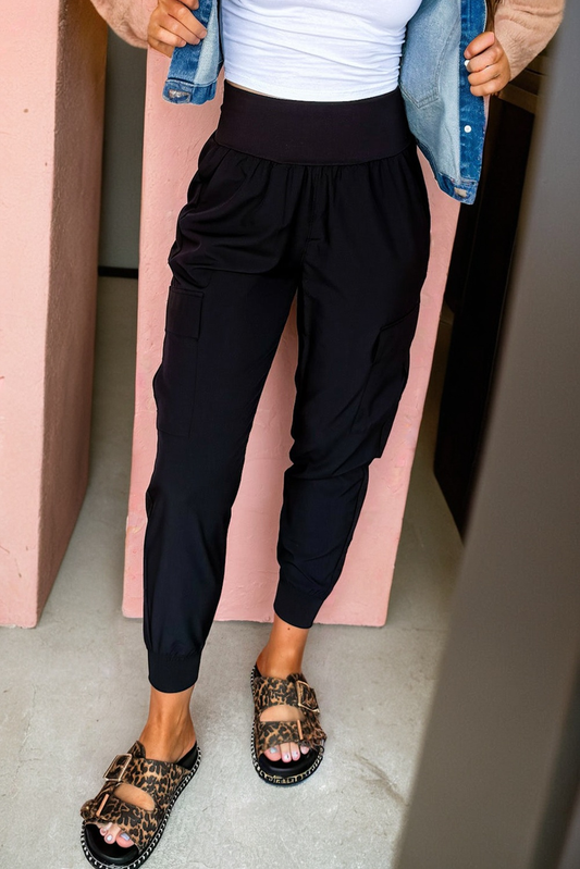 High Waist Cargo Jogger Pants