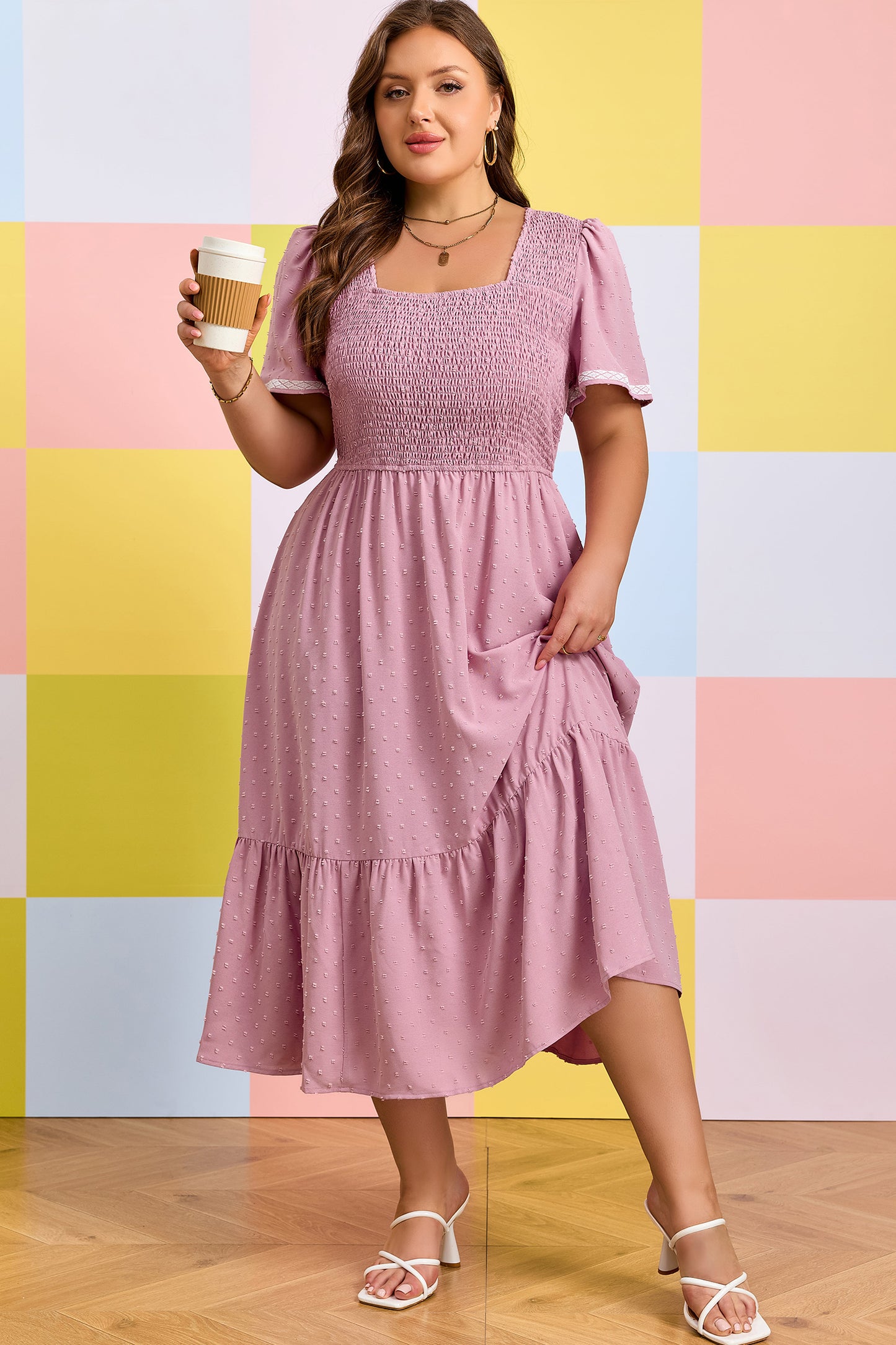Pinkie Pie Midi Dress in Plus Size