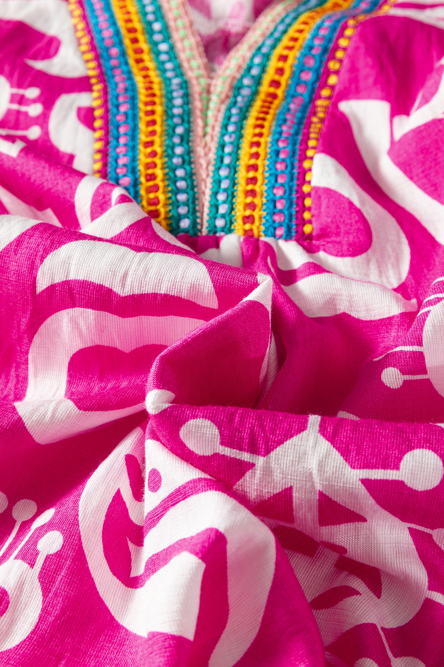 Rose Boho Flared Dress