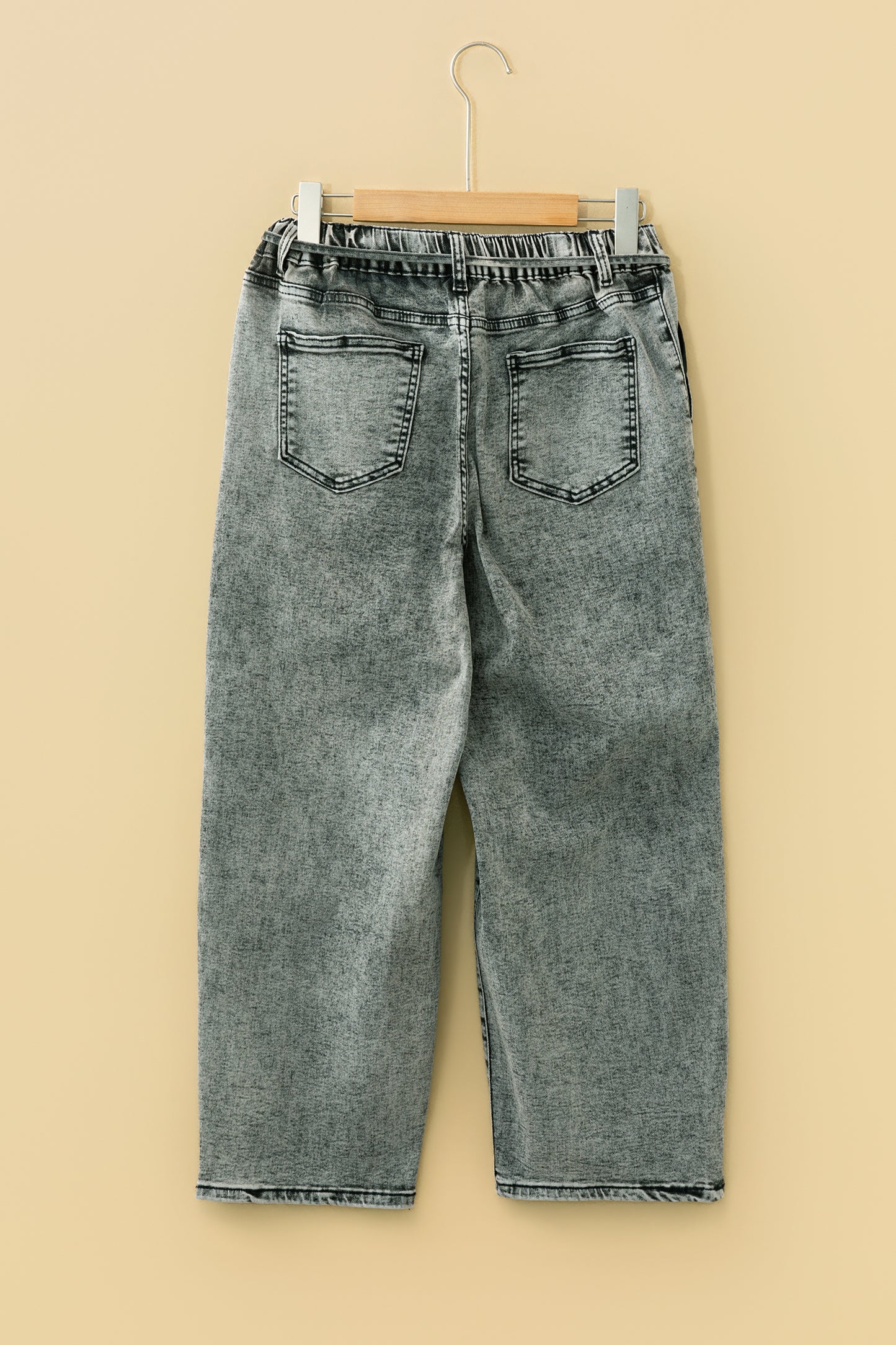 Acid Wash Barrel Jeans