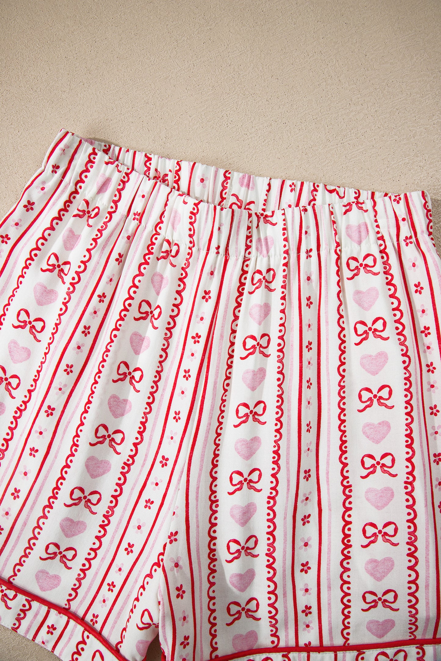 Hearts & Bows 2pc Pajama Set