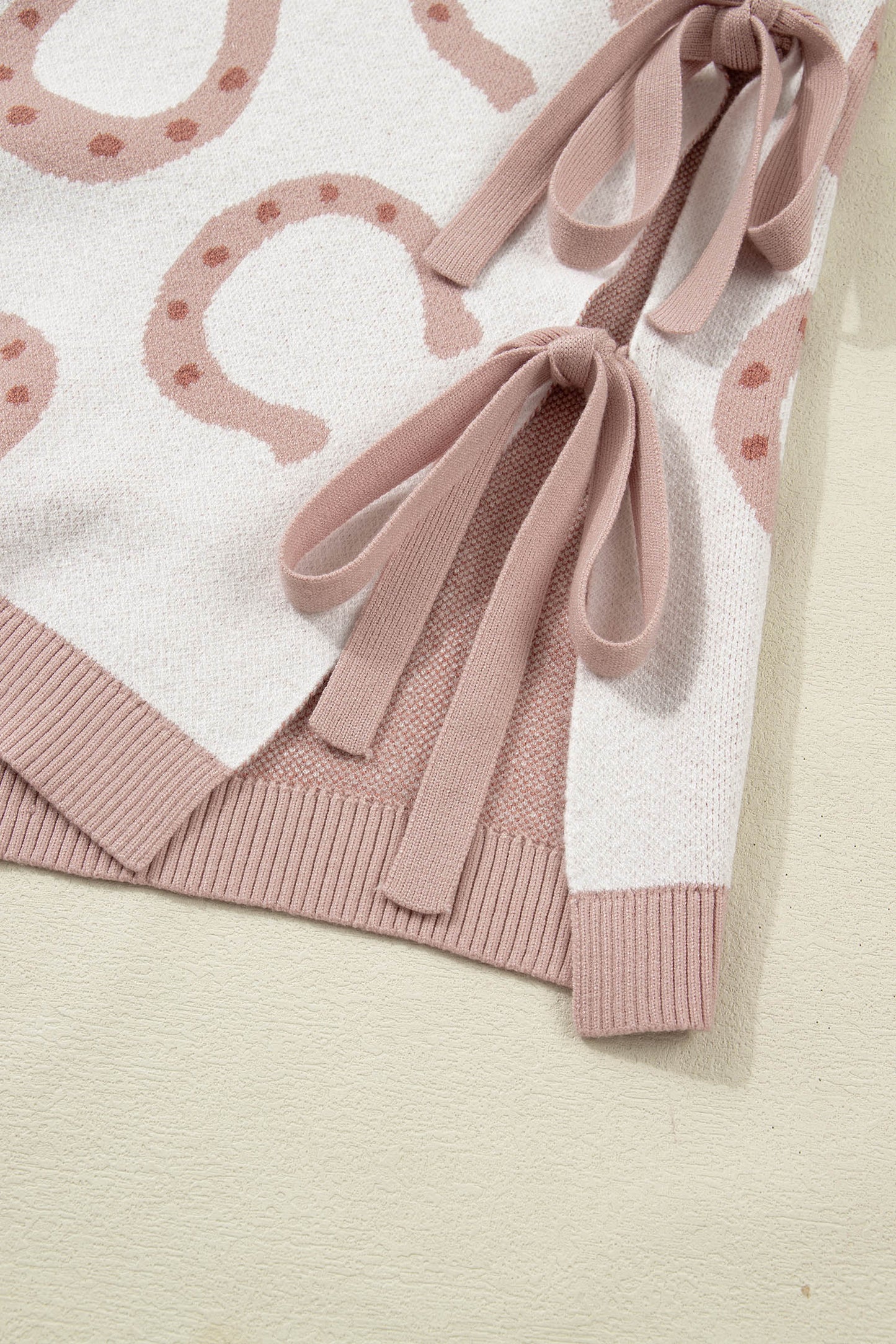 Beige Horse Shoe Knit Tee