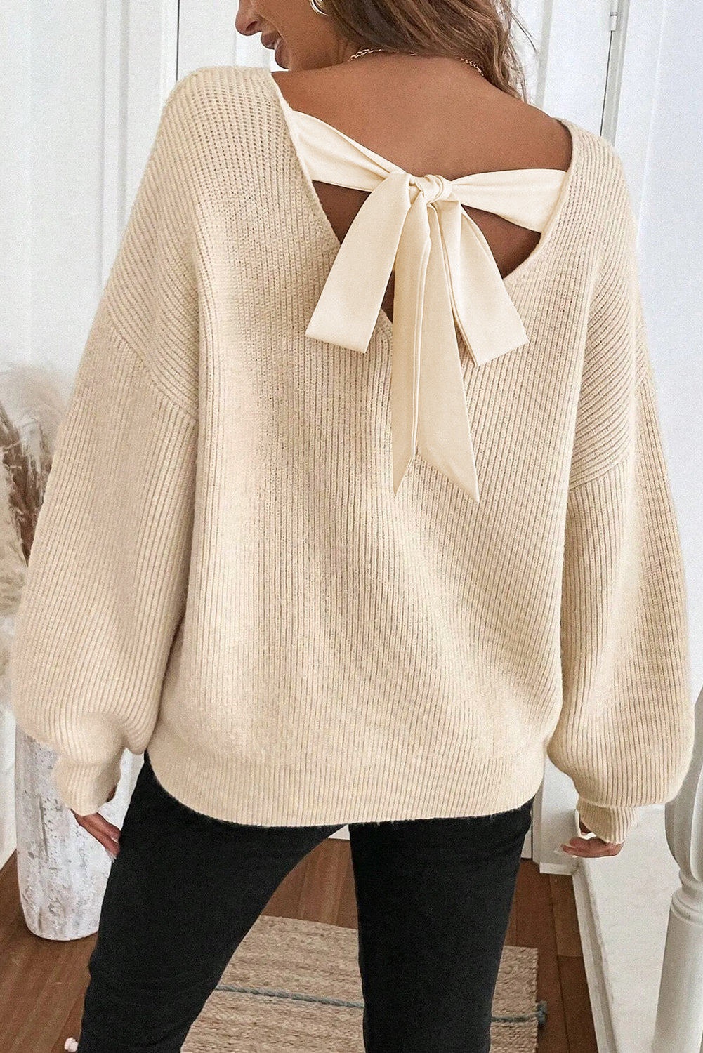 Jet Stream Ribbed Knit Sweater