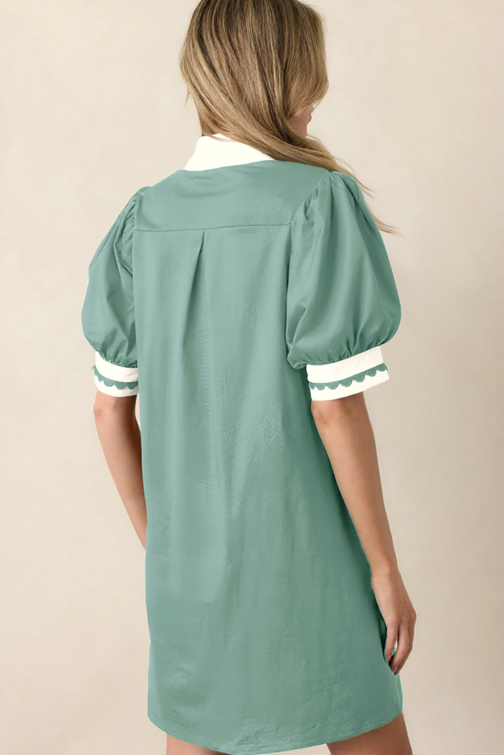 Kallie Scalloped Trim Mini Dress
