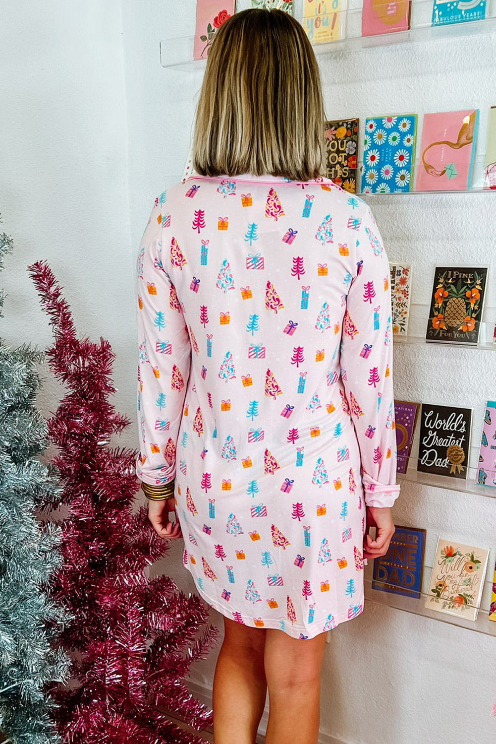 Twinkle Tree Shirt Sleep Dress