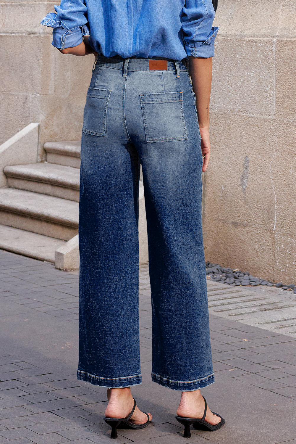 Mimimalist Patch Pocket Shift Jeans