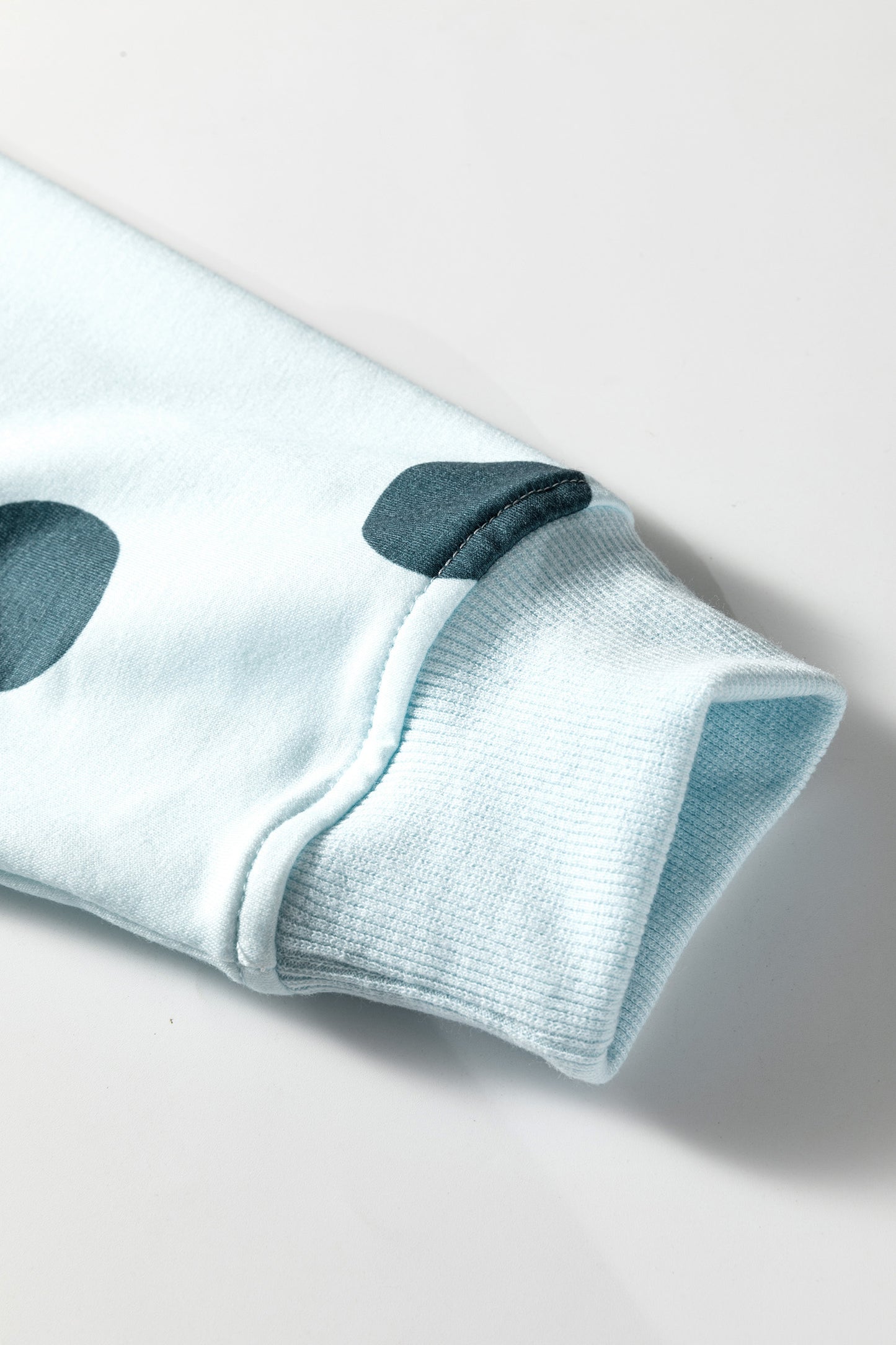 Polka Dot Print Pullover & Shorts Set