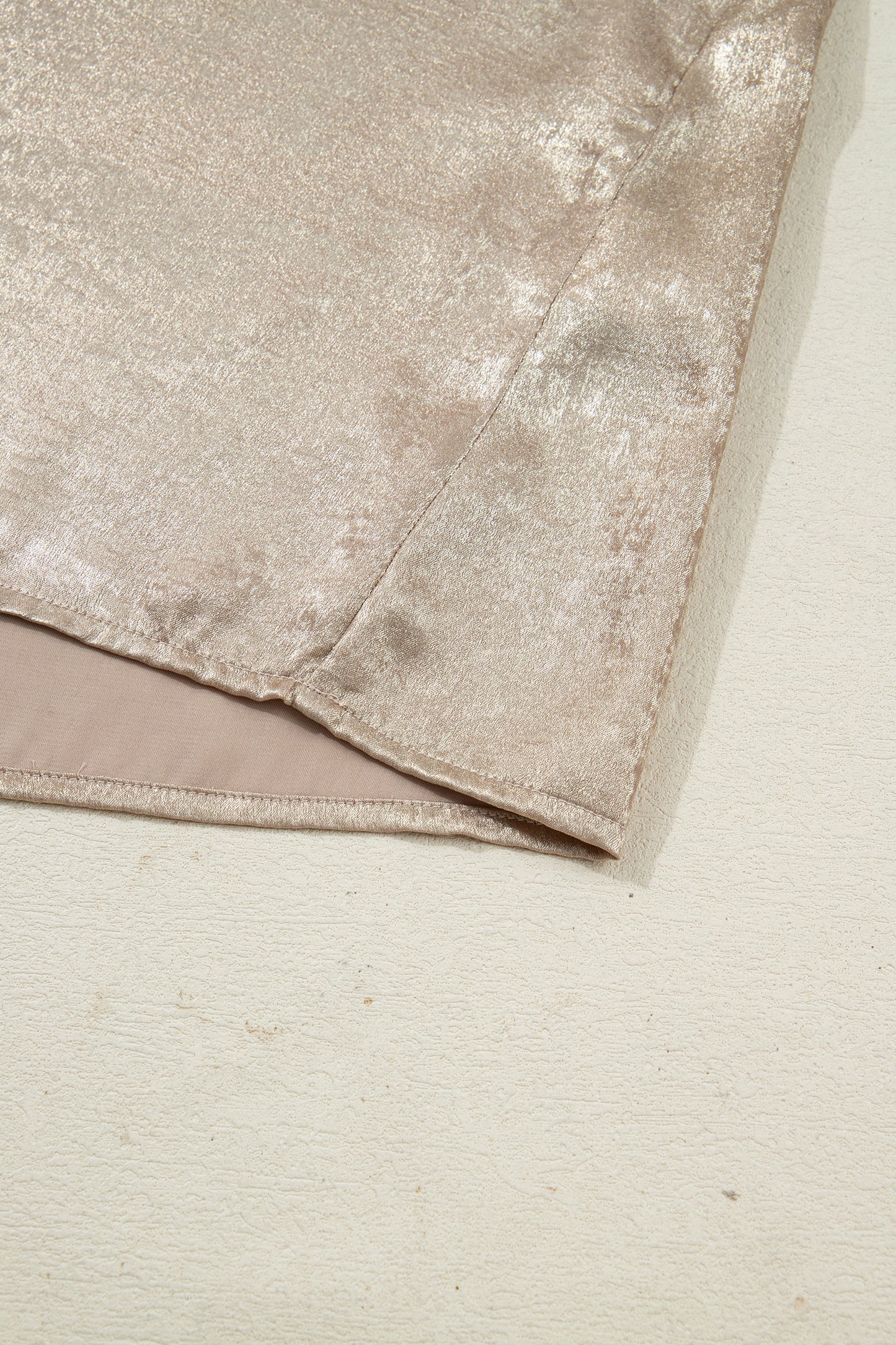 Metallic Flounce Sleeve Blouse in Plus Size