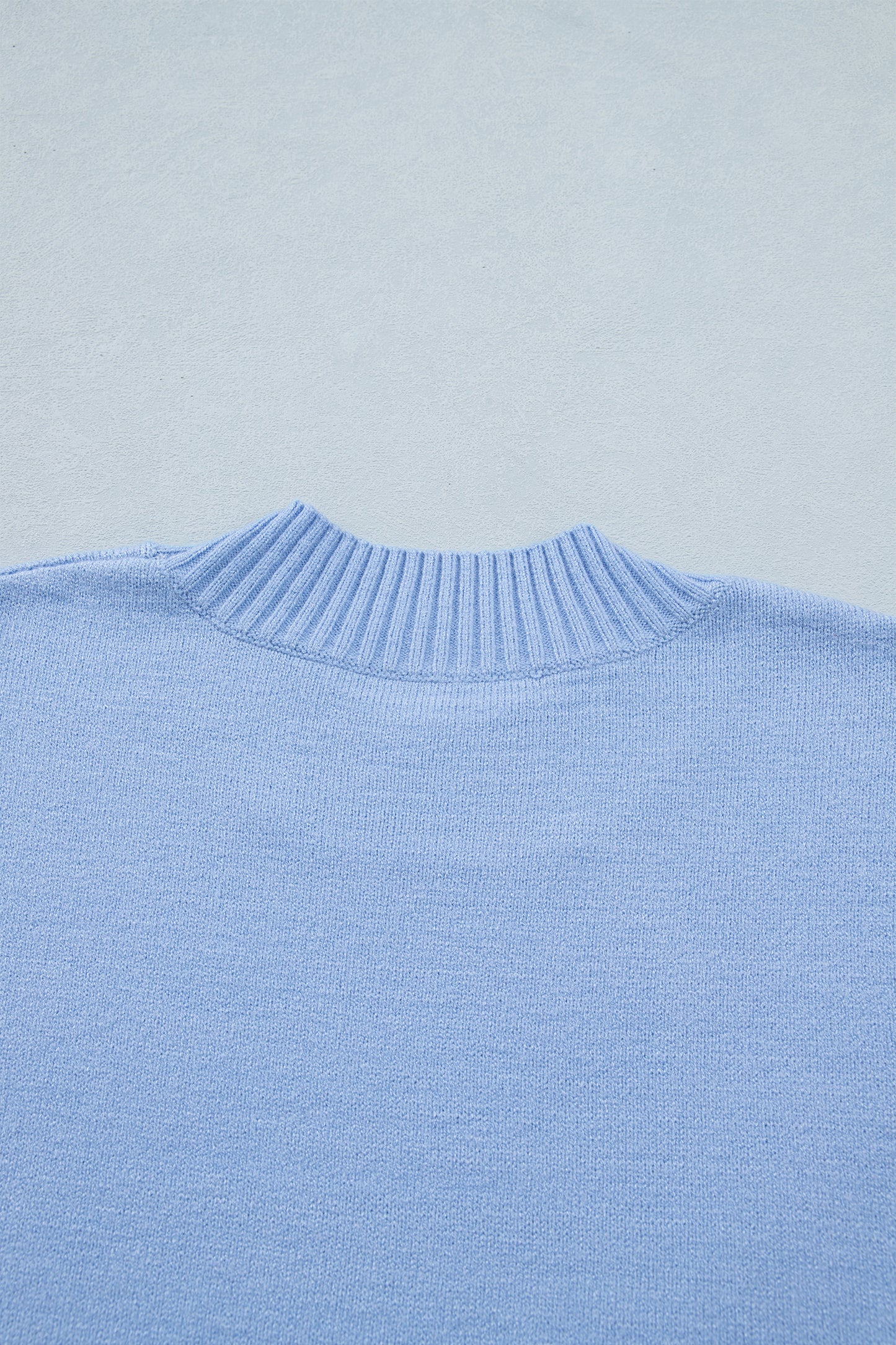 Ribbed Ruffle Sleeve Sweater