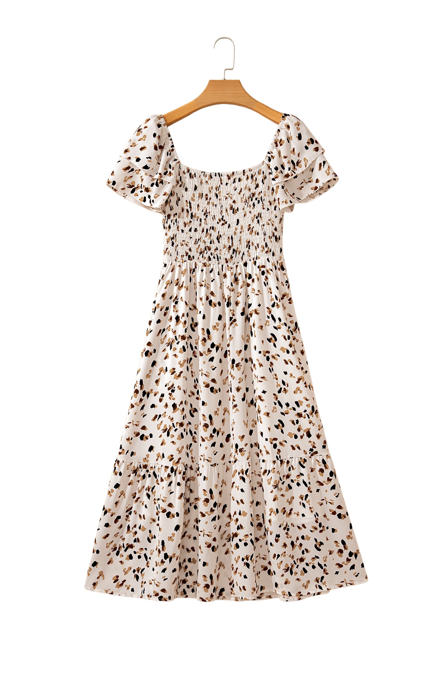 Ditsy Floral Smocked Midi Dress