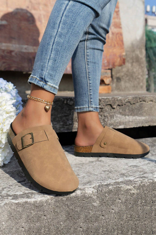 French Beige Suede Slip-ons