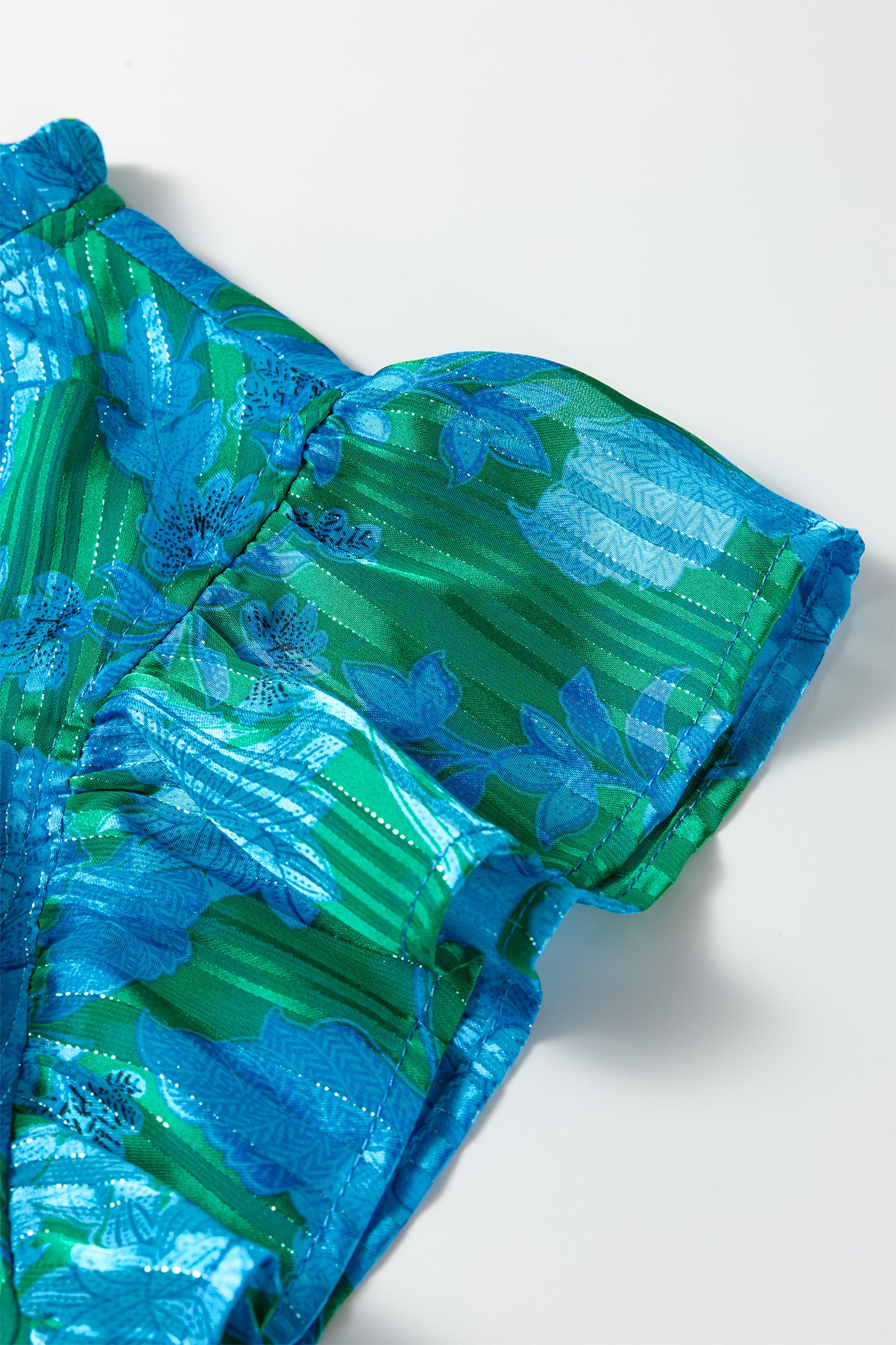 Floral Ruffled Sleeve Blouse