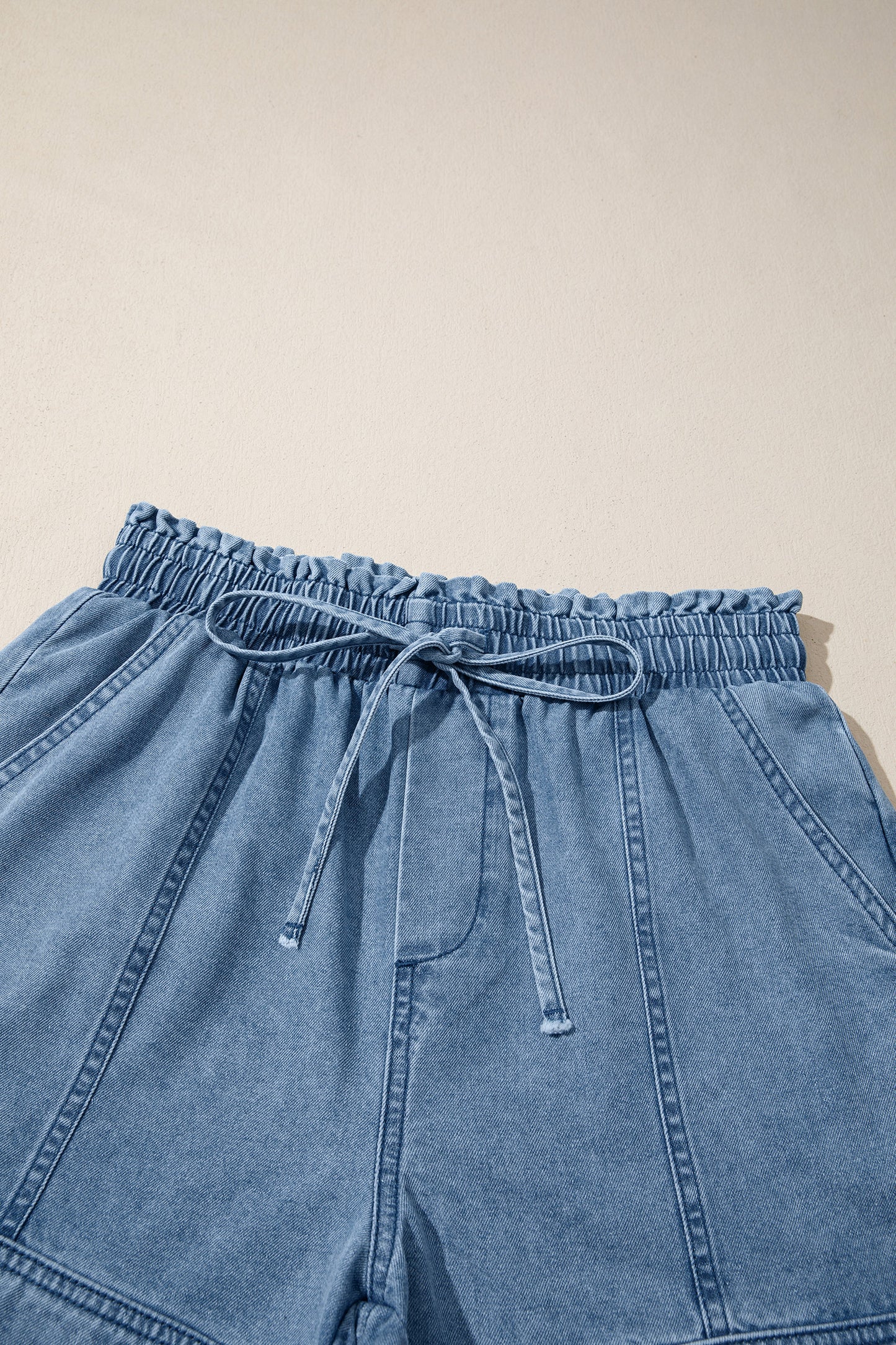 Dusk Smocked Waist Denim Shorts