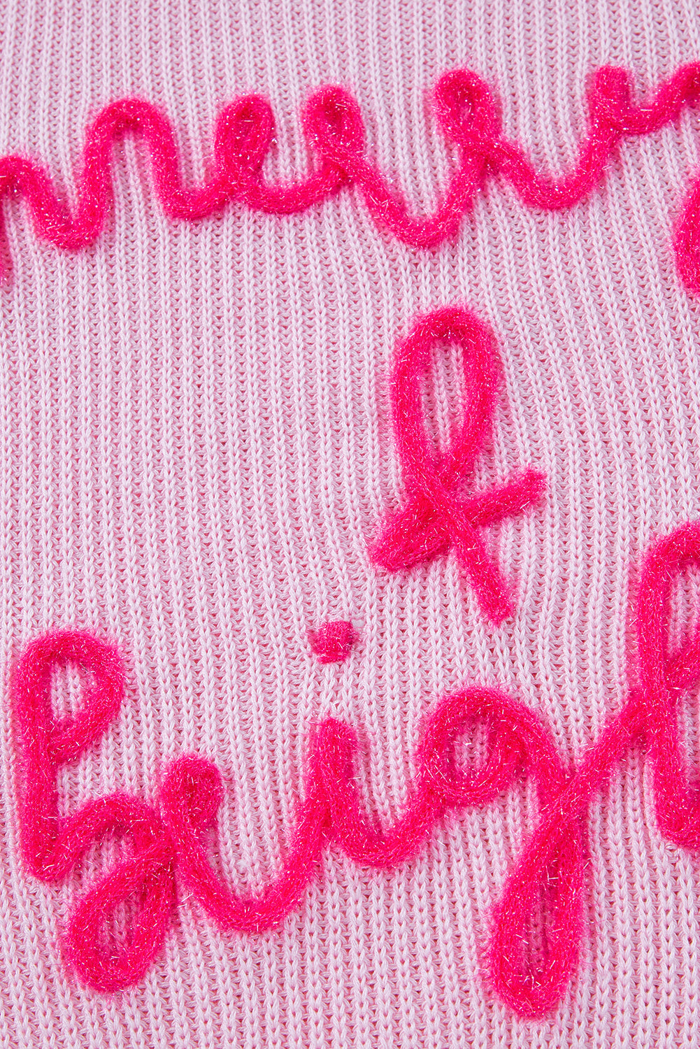 Pink Merry & Bright Pop Up Lettering Sweater