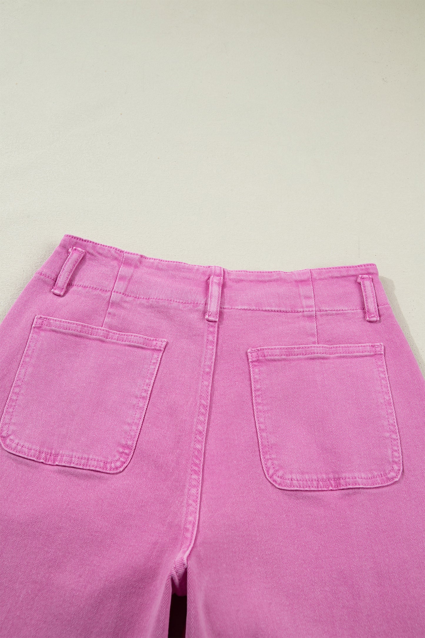 Double-Button High Waist Flared Bottom Jeans