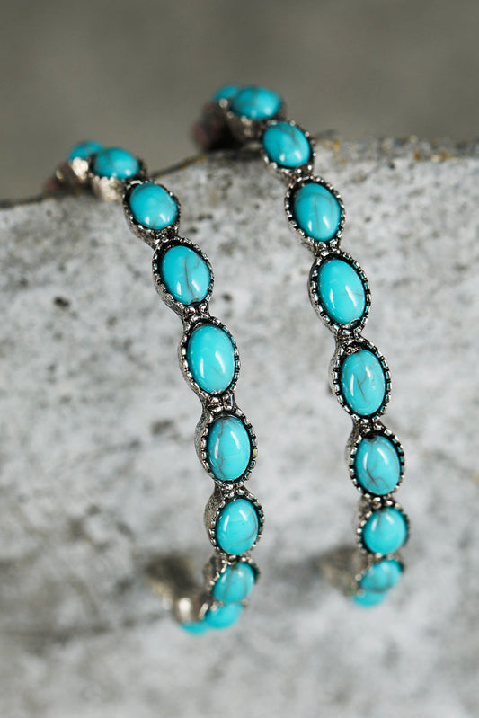Sky Blue Retro Earrings