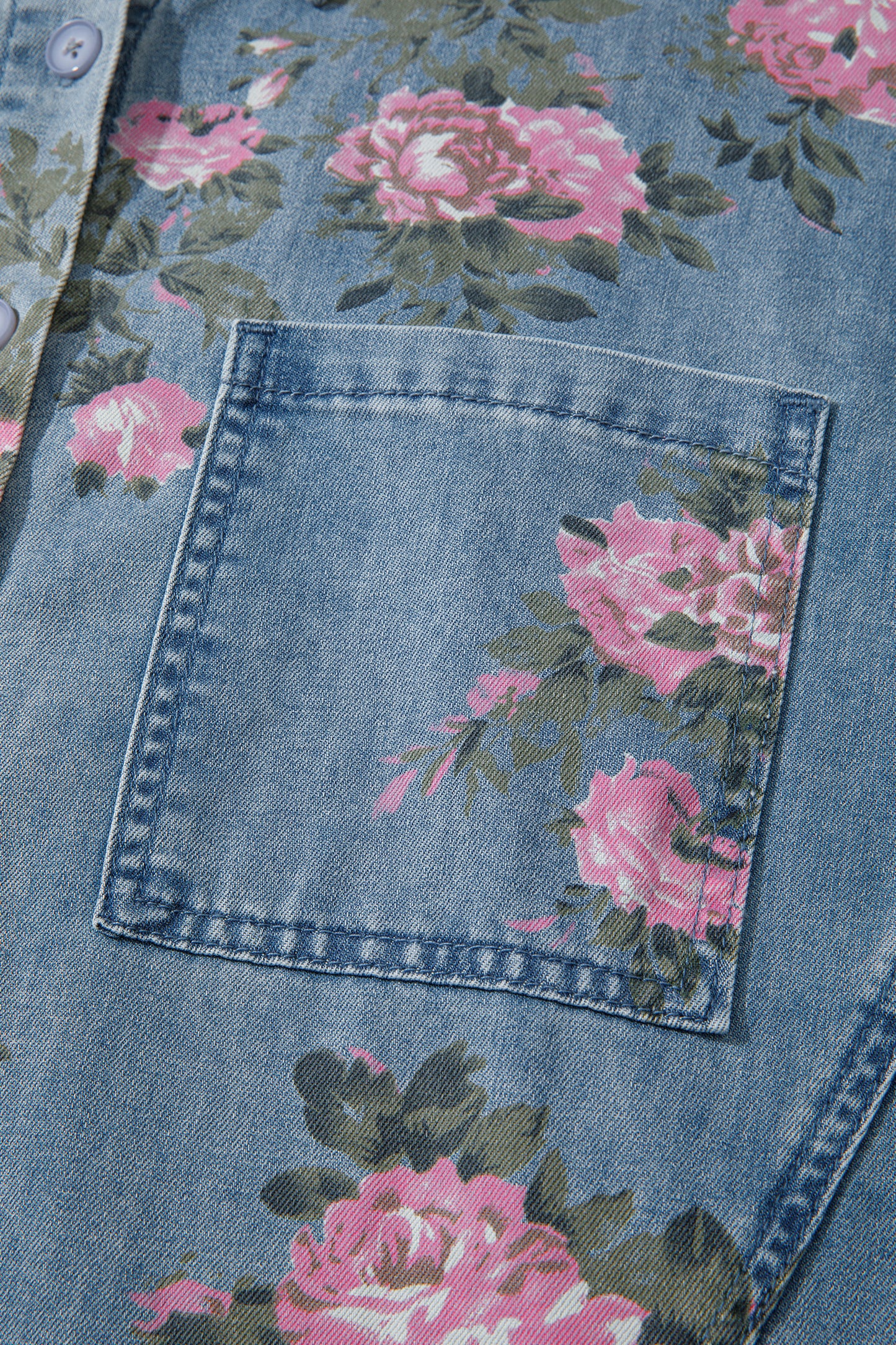 Vera Floral Denim Shirt