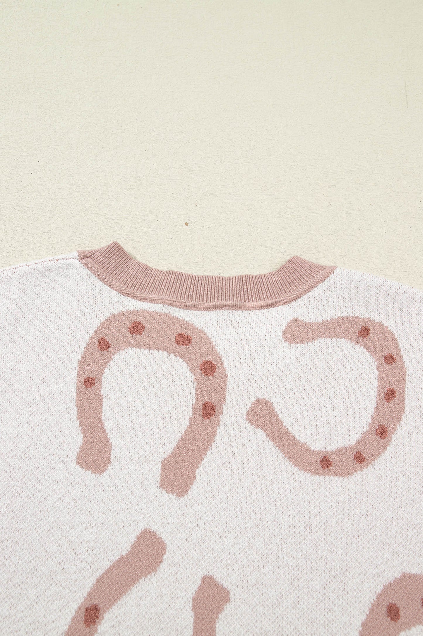 Beige Horse Shoe Knit Tee