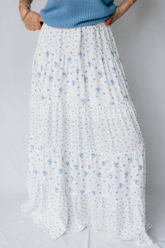 Tiny Floral Maxi Skirt