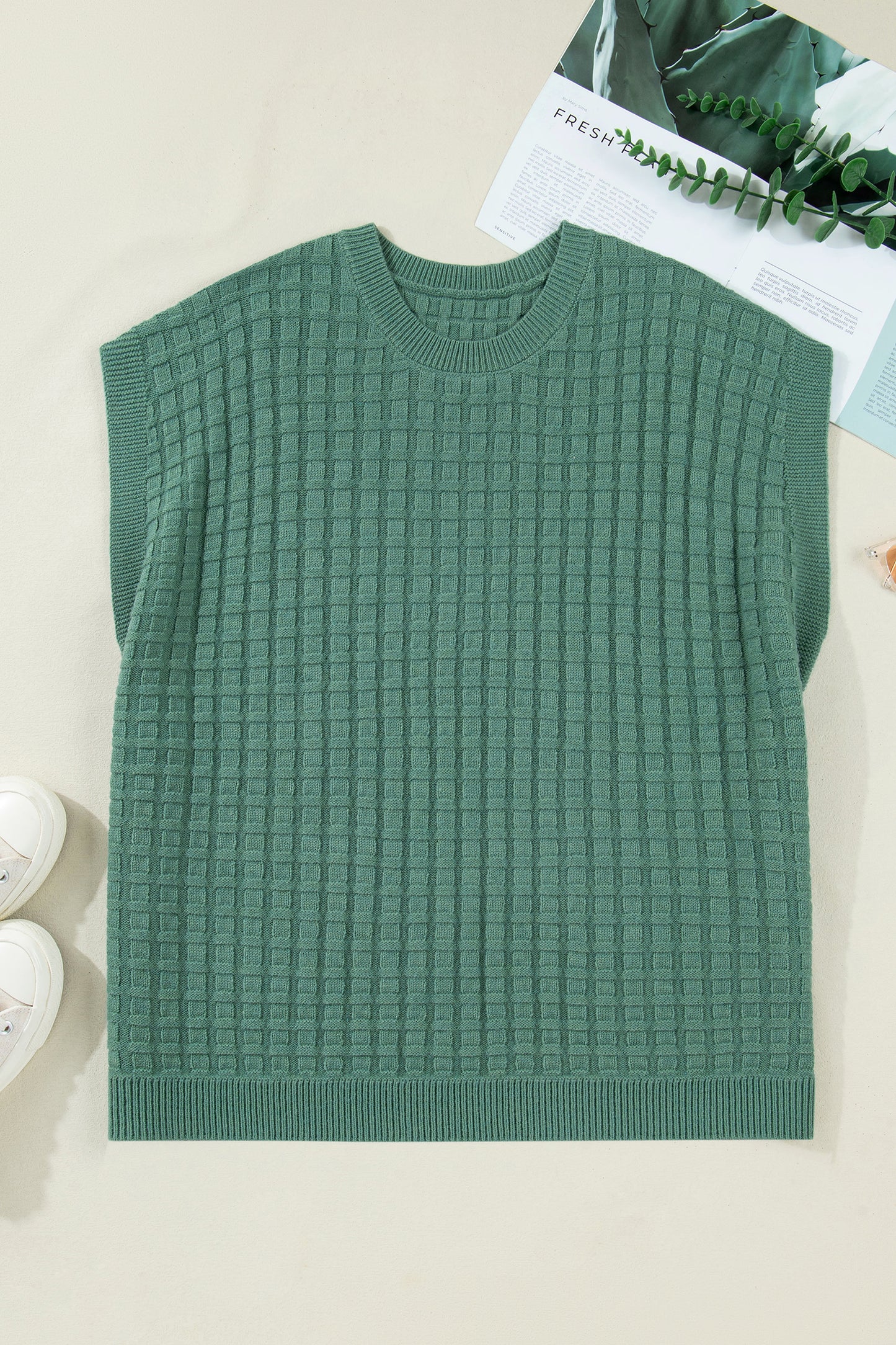 Mist Green Sweater in Plus Size