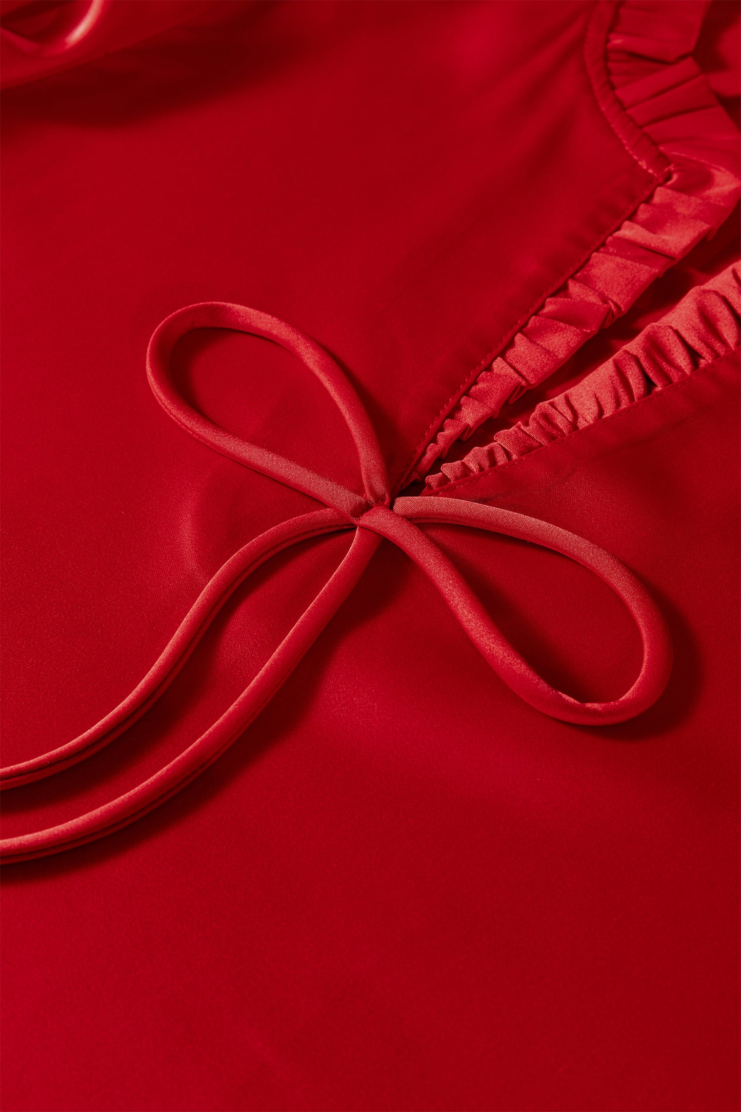 Frilly V-Neck Blouse