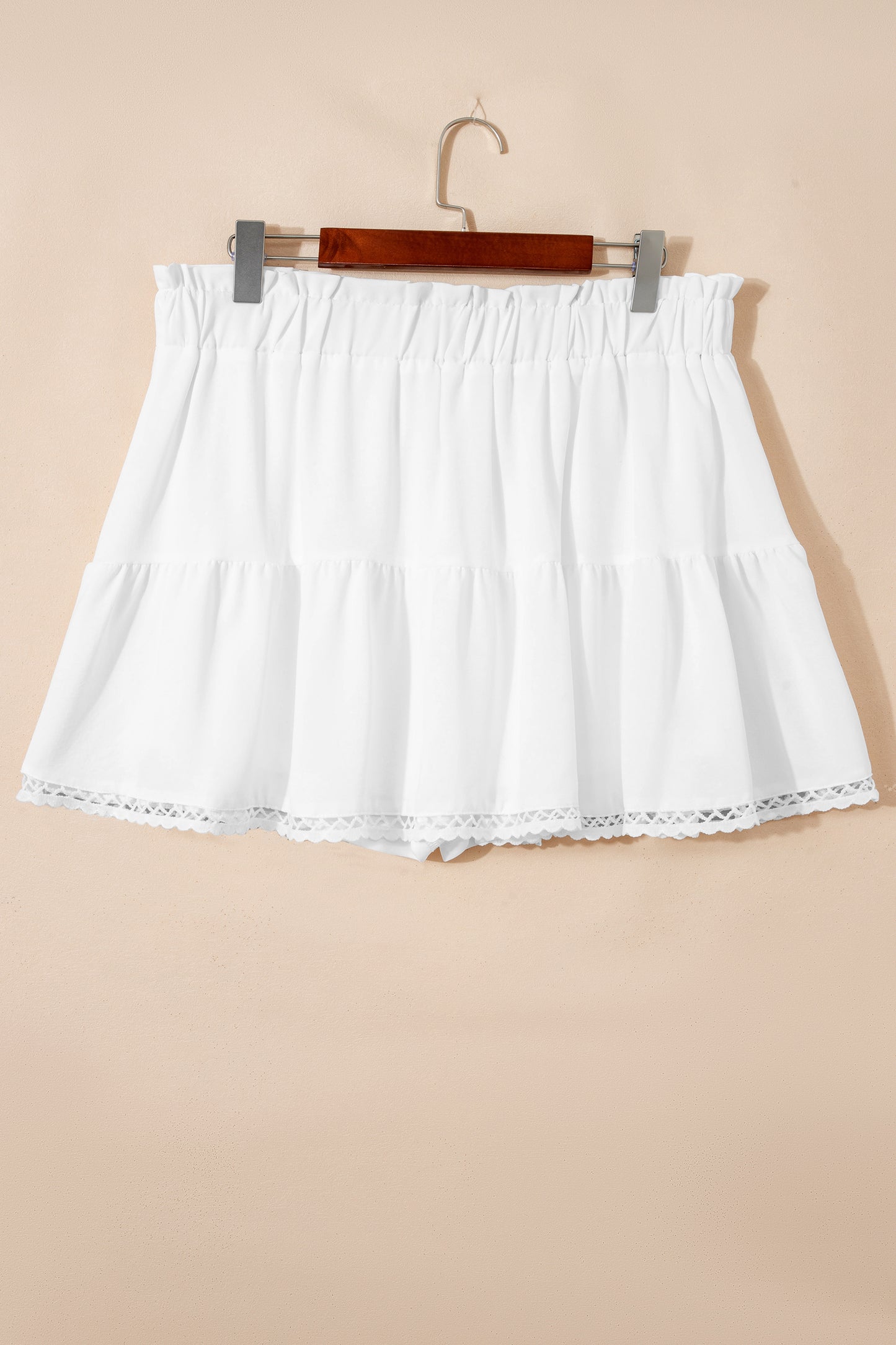 Lace Trim Ruffled Skirt in Plus Size