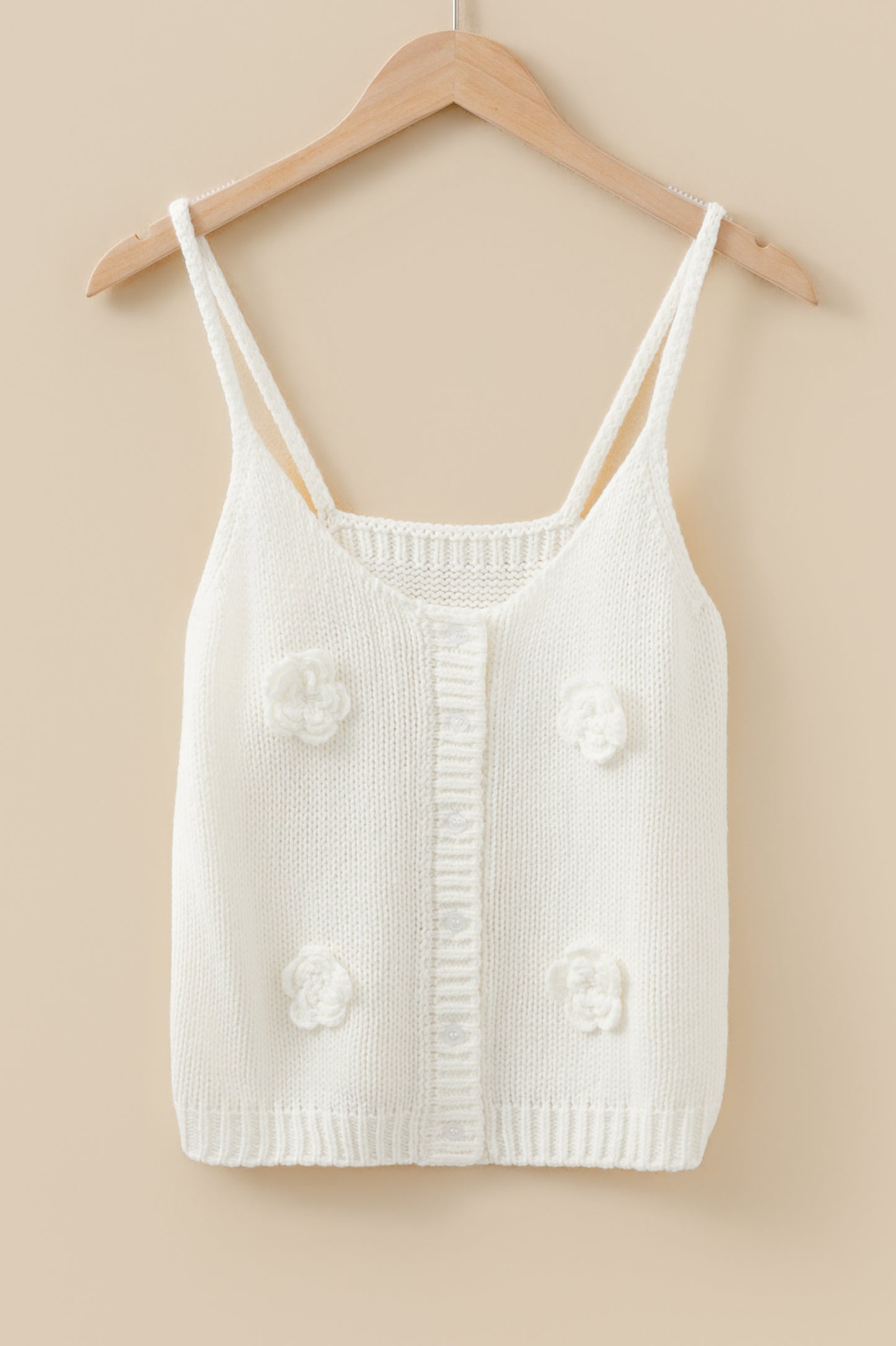 Flower Pop Spaghetti Strap Sweater