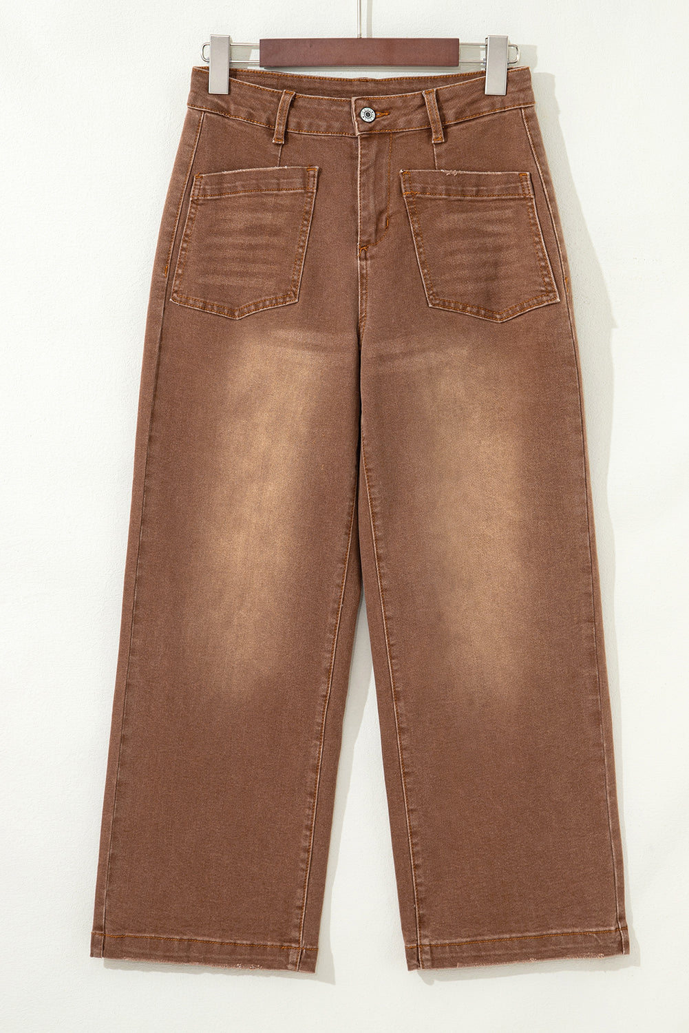 Brown Mimimalist Shift Jeans