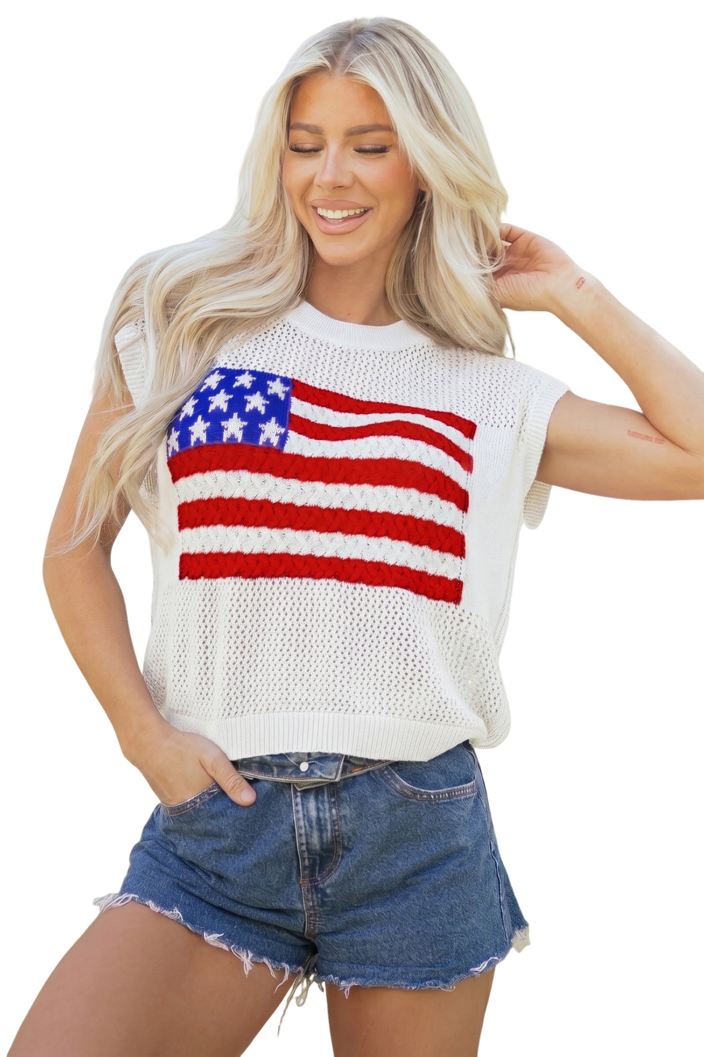 American Summer Sweater Top