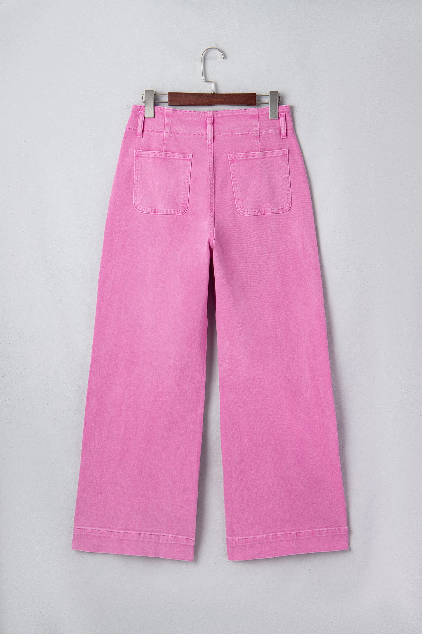 Double-Button High Waist Flared Bottom Jeans