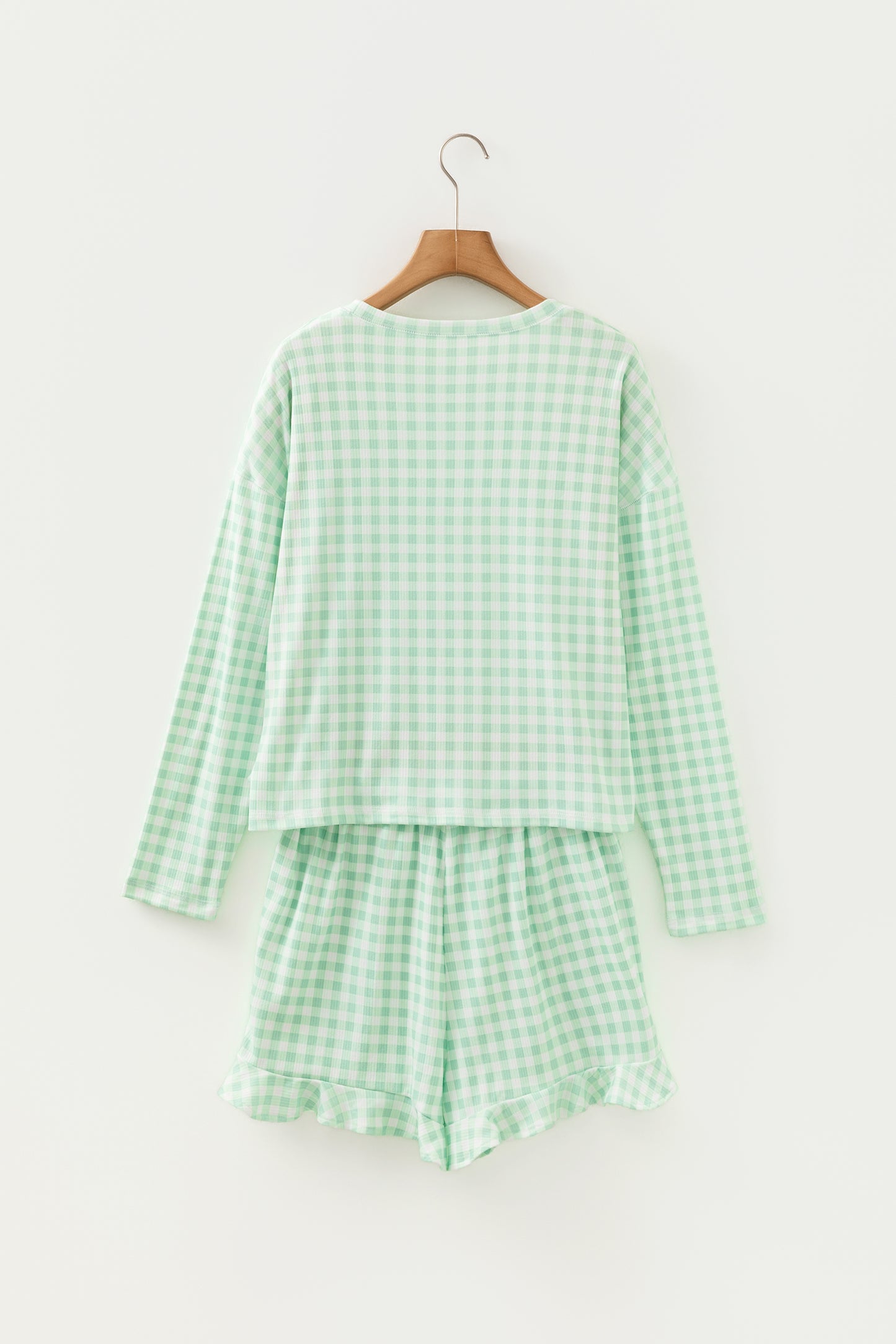 Green Gingham 2pc Lounge Set