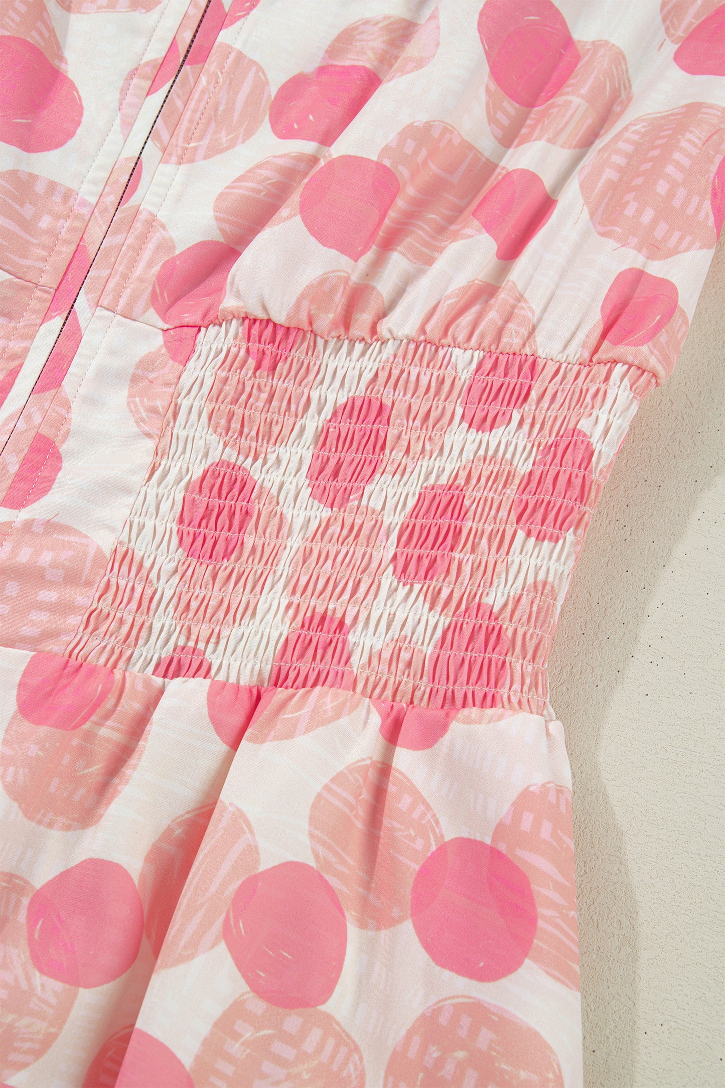 Pink Polka Zippered Dress