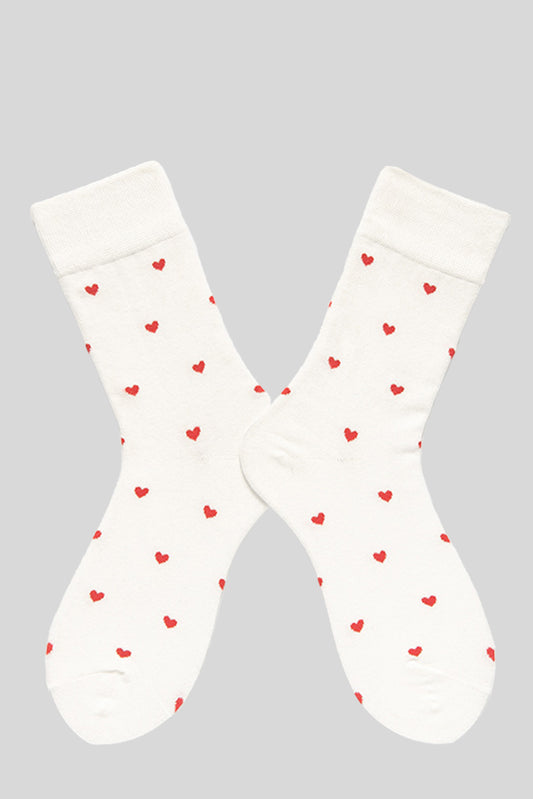 Heart Pattern Crew Socks