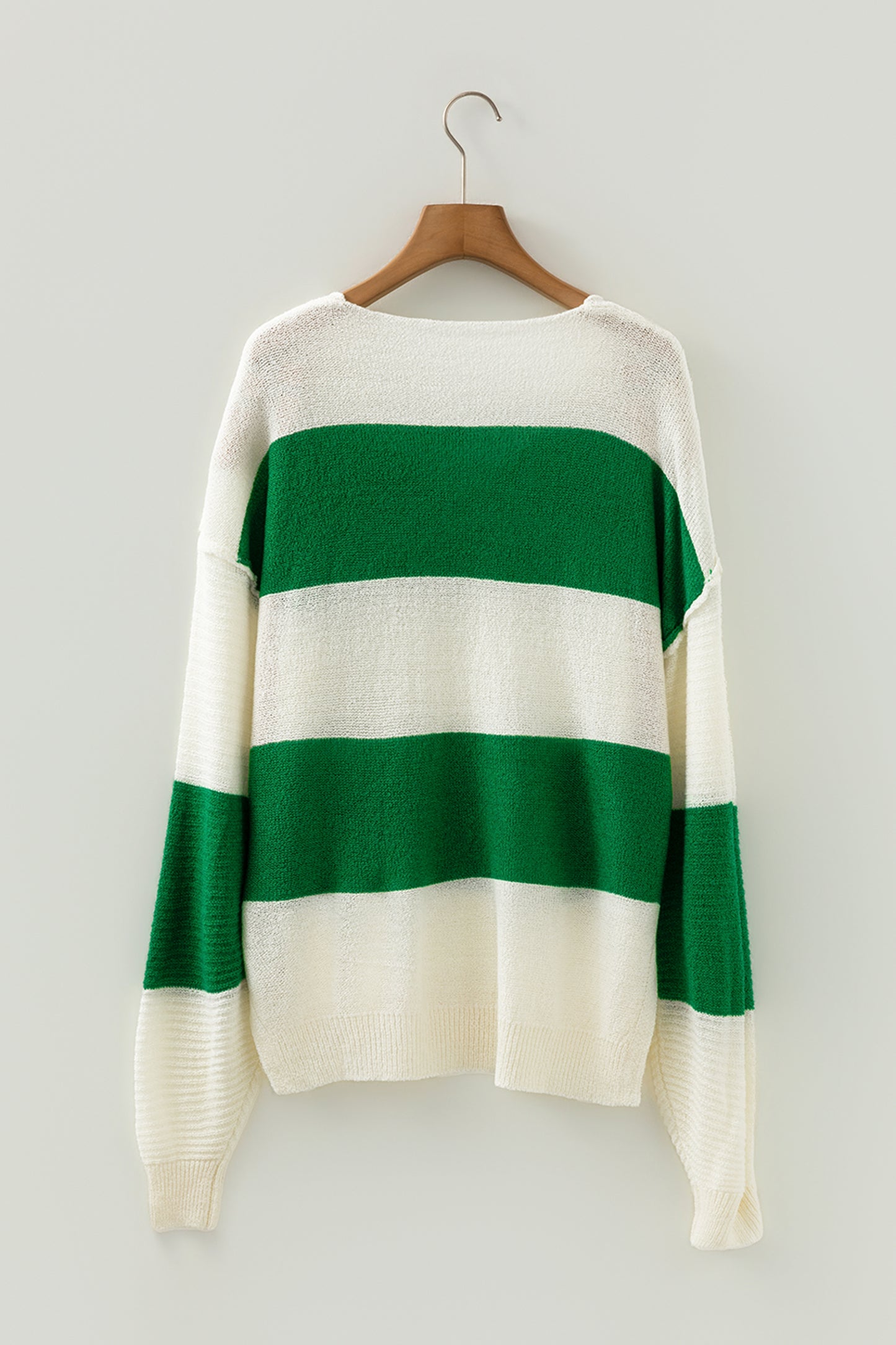 Striped Bubble Sleeve Sweater