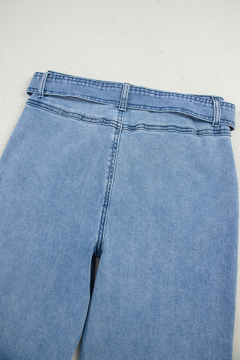 Beau Blue Western Washed Wide Leg Jeans