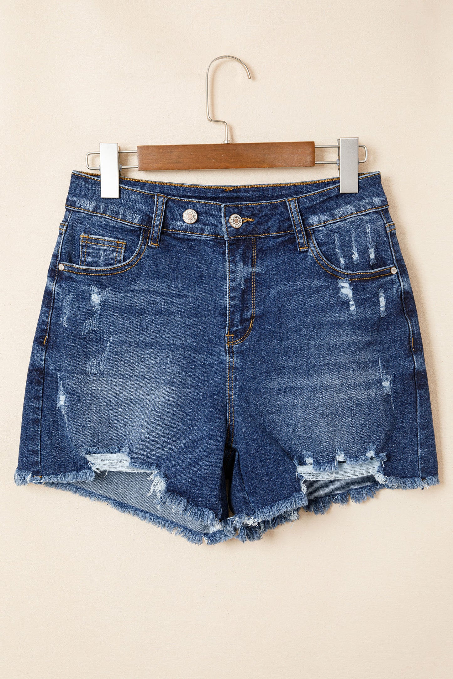 Beau Distressed Denim Shorts