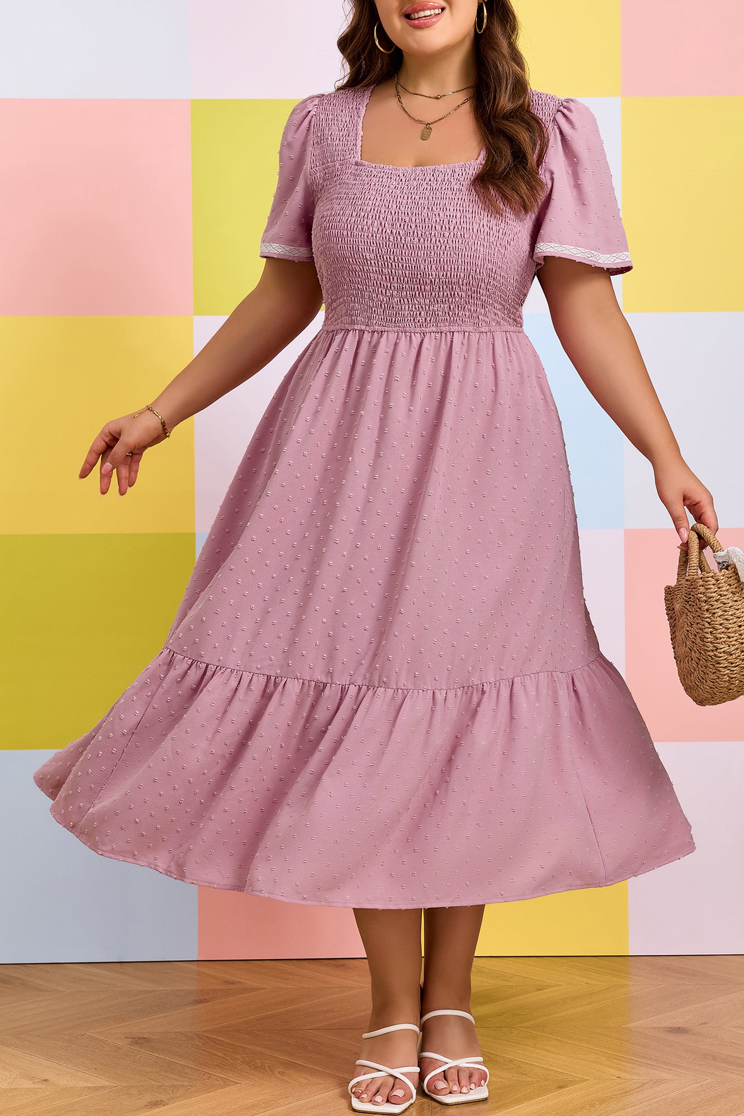 Pinkie Pie Midi Dress in Plus Size