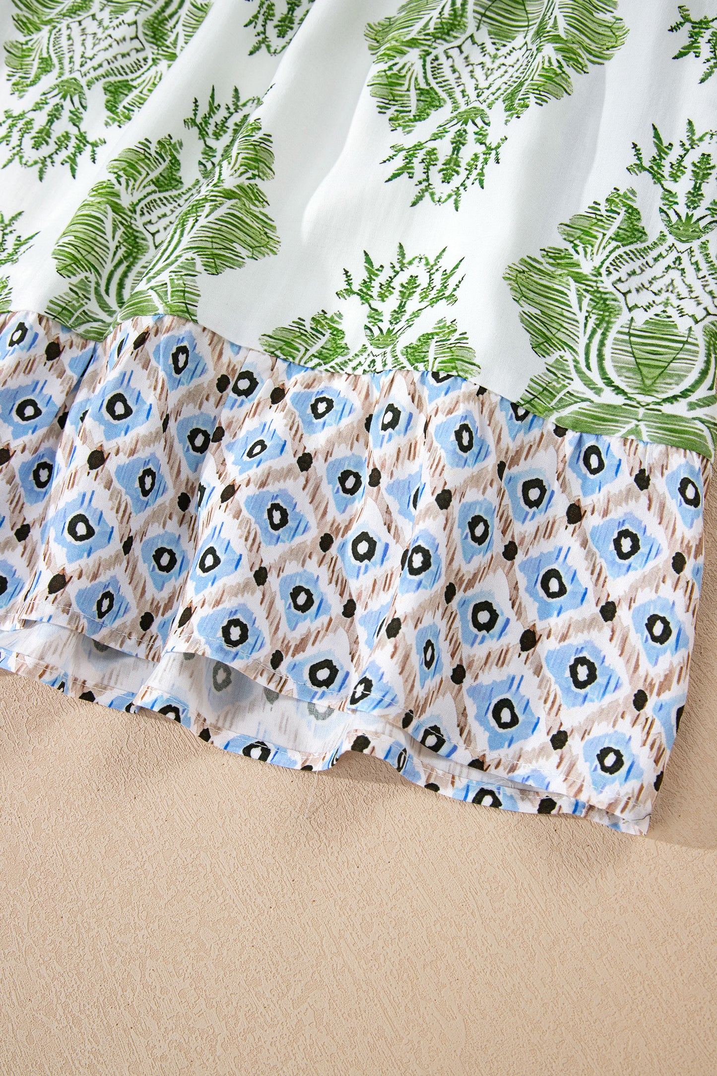 Green Floral Mini Dress