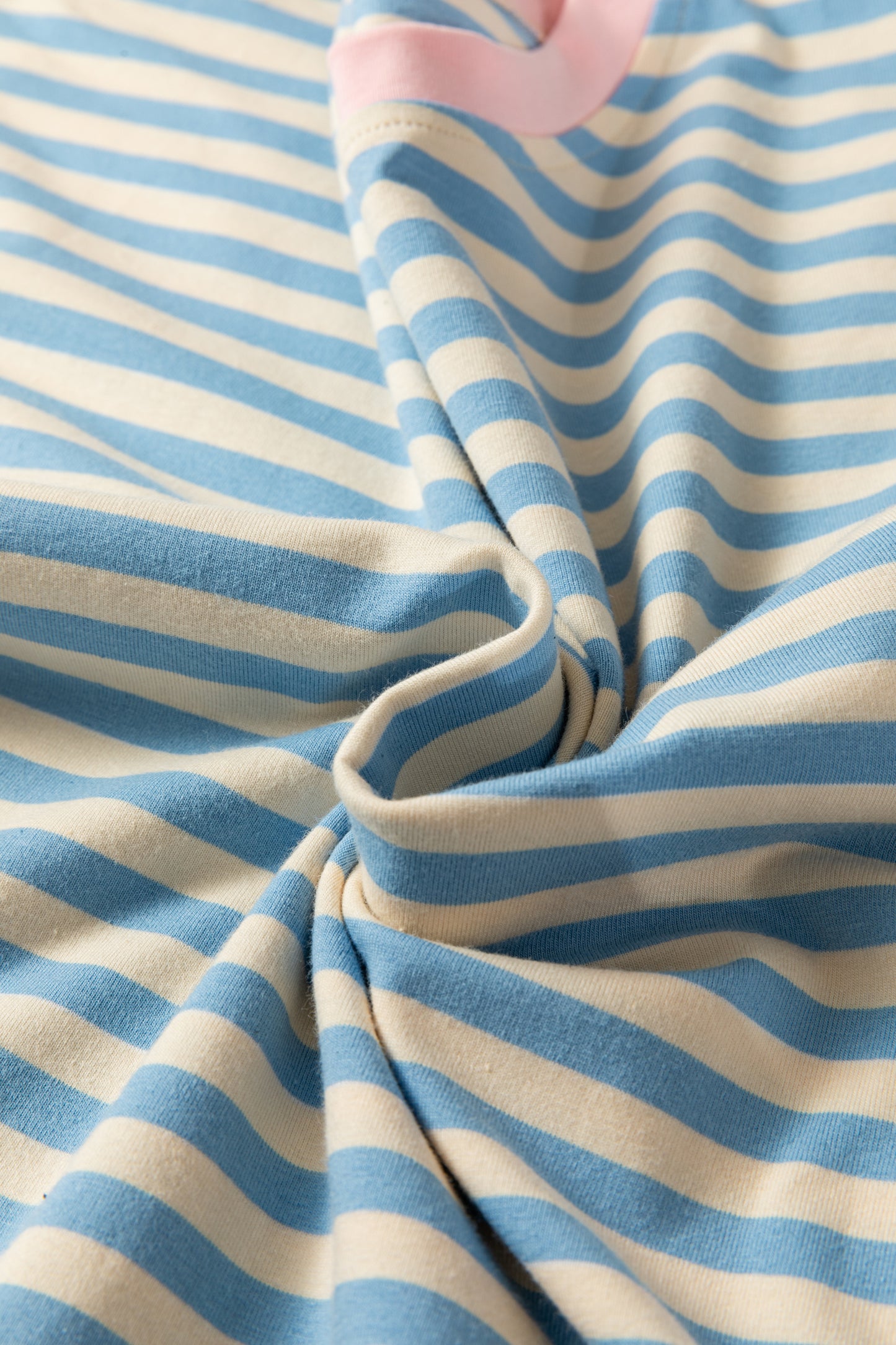 Sky Blue Striped Loose Tee