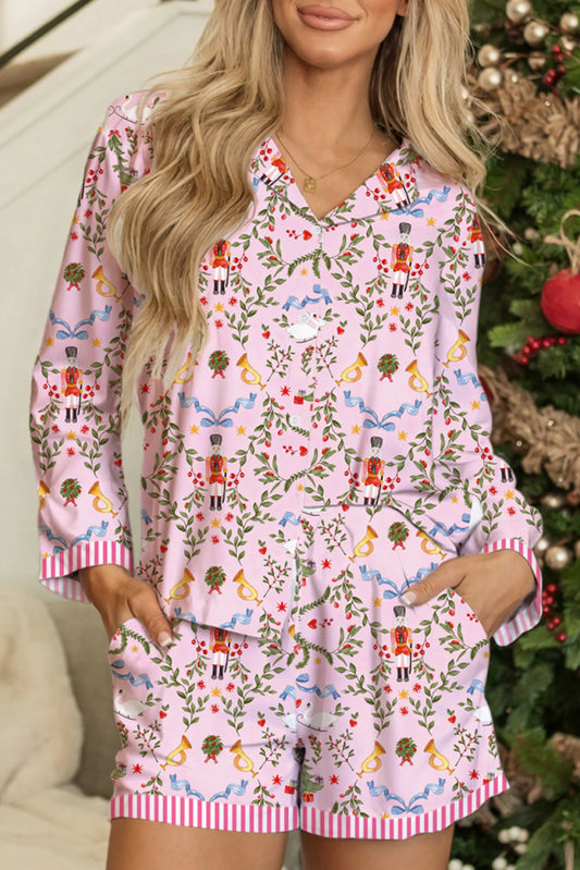 Pink Nutcracker 2pc Pajama Set